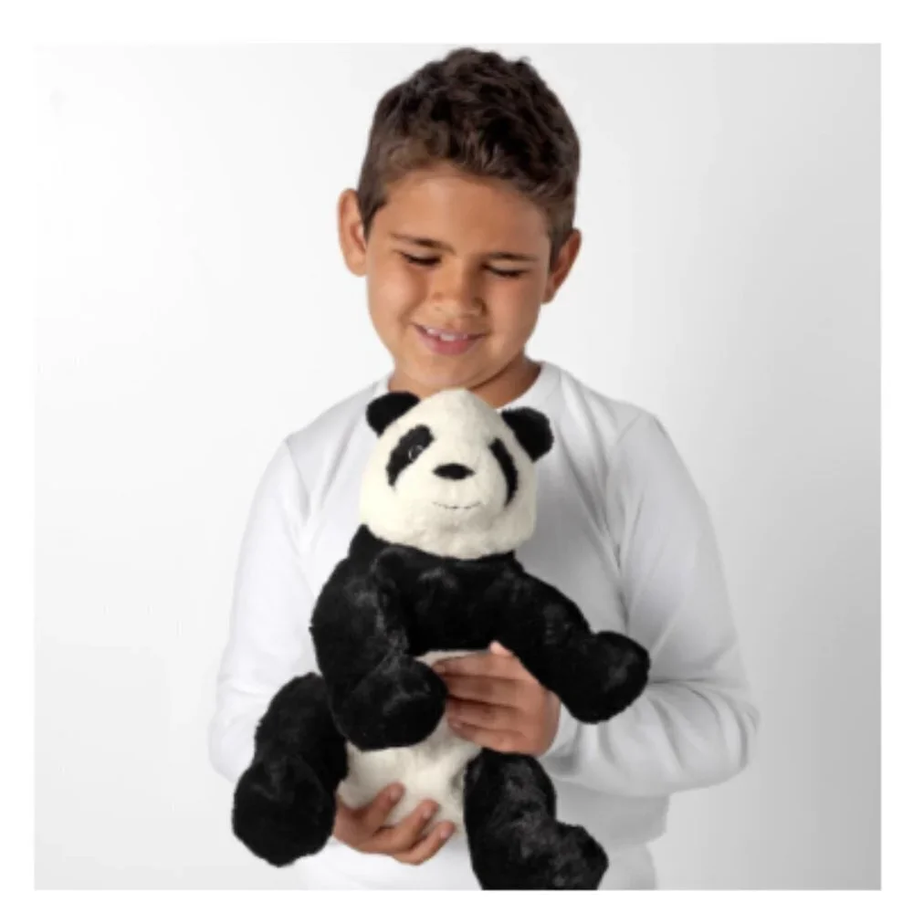 IKEA KRAMIG Panda Bear Plush Black & White Soft 12